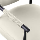  Color_Cream -- Virella Cream Vegan Leather Upholstered Dining Chair IMAGE 6