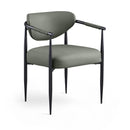  Color_Olive -- Virella Olive Vegan Leather Upholstered Dining Chair IMAGE 1