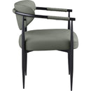  Color_Olive -- Virella Olive Vegan Leather Upholstered Dining Chair IMAGE 3