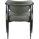  Color_Olive -- Virella Olive Vegan Leather Upholstered Dining Chair IMAGE 4