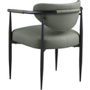  Color_Olive -- Virella Olive Vegan Leather Upholstered Dining Chair IMAGE 5