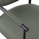  Color_Olive -- Virella Olive Vegan Leather Upholstered Dining Chair IMAGE 6