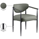  Meridian Virella Olive Vegan Leather Upholstered Dining Chair IMAGE 9