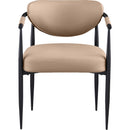  Meridian Virella Tan Vegan Leather Upholstered Dining Chair IMAGE 2