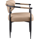  Meridian Virella Tan Vegan Leather Upholstered Dining Chair IMAGE 3