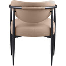  Color_Tan -- Virella Tan Vegan Leather Upholstered Dining Chair IMAGE 4