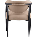  Meridian Virella Tan Vegan Leather Upholstered Dining Chair IMAGE 4