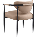  Color_Tan -- Virella Tan Vegan Leather Upholstered Dining Chair IMAGE 5