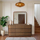  Meridian Annalise Brown Solid Wood Mirror IMAGE 2