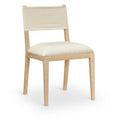 Color_Cream -- Avon Cream Linen Textured Performance Fabric Upholstered Dining Side Chair IMAGE 1