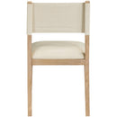  Color_Cream -- Avon Cream Linen Textured Performance Fabric Upholstered Dining Side Chair IMAGE 4