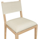  Color_Cream -- Avon Cream Linen Textured Performance Fabric Upholstered Dining Side Chair IMAGE 5