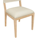  Color_Cream -- Avon Cream Linen Textured Performance Fabric Upholstered Dining Side Chair IMAGE 6