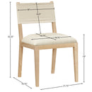  Color_Cream -- Avon Cream Linen Textured Performance Fabric Upholstered Dining Side Chair IMAGE 8