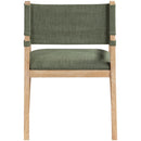  Color_Olive -- Avon Olive Linen Textured Performance Fabric Upholstered Dining Arm Chair IMAGE 3