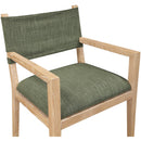  Color_Olive -- Avon Olive Linen Textured Performance Fabric Upholstered Dining Arm Chair IMAGE 4