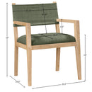  Color_Olive -- Avon Olive Linen Textured Performance Fabric Upholstered Dining Arm Chair IMAGE 7