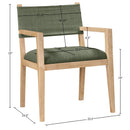  Meridian Avon Olive Linen Textured Performance Fabric Upholstered Dining Arm Chair IMAGE 7