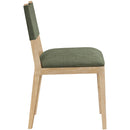  Color_Olive -- Avon Olive Linen Textured Performance Fabric Upholstered Dining Side Chair IMAGE 3