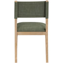  Color_Olive -- Avon Olive Linen Textured Performance Fabric Upholstered Dining Side Chair IMAGE 4