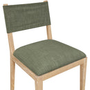  Color_Olive -- Avon Olive Linen Textured Performance Fabric Upholstered Dining Side Chair IMAGE 5