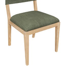  Color_Olive -- Avon Olive Linen Textured Performance Fabric Upholstered Dining Side Chair IMAGE 6