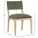  Color_Olive -- Avon Olive Linen Textured Performance Fabric Upholstered Dining Side Chair IMAGE 8