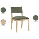  Color_Olive -- Avon Olive Linen Textured Performance Fabric Upholstered Dining Side Chair IMAGE 9