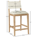  Color_Cream -- Avon Cream Linen Textured Performance Fabric Upholstered Counter Stool IMAGE 8