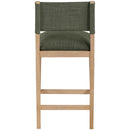  Meridian Avon Olive Linen Textured Performance Fabric Upholstered Counter Stool IMAGE 4