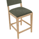  Color_Olive -- Avon Olive Linen Textured Performance Fabric Upholstered Counter Stool IMAGE 6