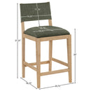  Color_Olive -- Avon Olive Linen Textured Performance Fabric Upholstered Counter Stool IMAGE 8