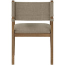  Color_Brown -- Avon Brown Linen Textured Performance Fabric Upholstered Dining Arm Chair IMAGE 5
