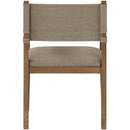  Meridian Avon Brown Linen Textured Performance Fabric Upholstered Dining Arm Chair IMAGE 5