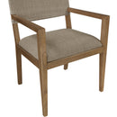  Color_Brown -- Avon Brown Linen Textured Performance Fabric Upholstered Dining Arm Chair IMAGE 7