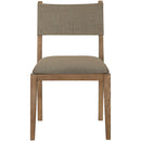  Meridian Avon Brown Linen Textured Performance Fabric Upholstered Dining Side Chair IMAGE 3
