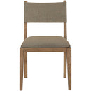  Color_Brown -- Avon Brown Linen Textured Performance Fabric Upholstered Dining Side Chair IMAGE 3