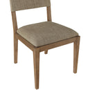  Color_Brown -- Avon Brown Linen Textured Performance Fabric Upholstered Dining Side Chair IMAGE 4