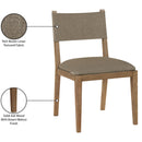  Color_Brown -- Avon Brown Linen Textured Performance Fabric Upholstered Dining Side Chair IMAGE 6