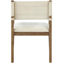  Color_Cream -- Avon Cream Linen Textured Performance Fabric Upholstered Dining Arm Chair IMAGE 5