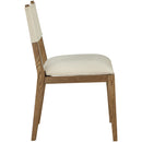  Color_Cream -- Avon Cream Linen Textured Performance Fabric Upholstered Dining Side Chair IMAGE 4