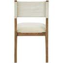  Meridian Avon Cream Linen Textured Performance Fabric Upholstered Dining Side Chair IMAGE 5