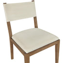  Color_Cream -- Avon Cream Linen Textured Performance Fabric Upholstered Dining Side Chair IMAGE 6