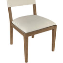  Color_Cream -- Avon Cream Linen Textured Performance Fabric Upholstered Dining Side Chair IMAGE 7