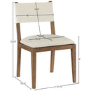  Color_Cream -- Avon Cream Linen Textured Performance Fabric Upholstered Dining Side Chair IMAGE 9