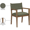  Color_Olive -- Avon Olive Linen Textured Performance Fabric Upholstered Dining Arm Chair IMAGE 10
