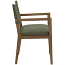  Color_Olive -- Avon Olive Linen Textured Performance Fabric Upholstered Dining Arm Chair IMAGE 4