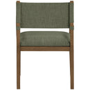  Color_Olive -- Avon Olive Linen Textured Performance Fabric Upholstered Dining Arm Chair IMAGE 5