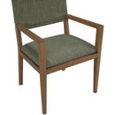 Color_Olive -- Avon Olive Linen Textured Performance Fabric Upholstered Dining Arm Chair IMAGE 7