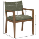  Color_Olive -- Avon Olive Linen Textured Performance Fabric Upholstered Dining Arm Chair IMAGE 9